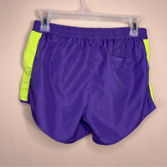 Medium DOM *READ Purple Green Activewear Shorts Womens Athletic Running Neon - Picture 2 of 9